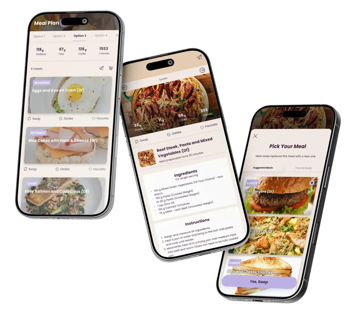 Food you’ll enjoy in the HERFORM coaching app